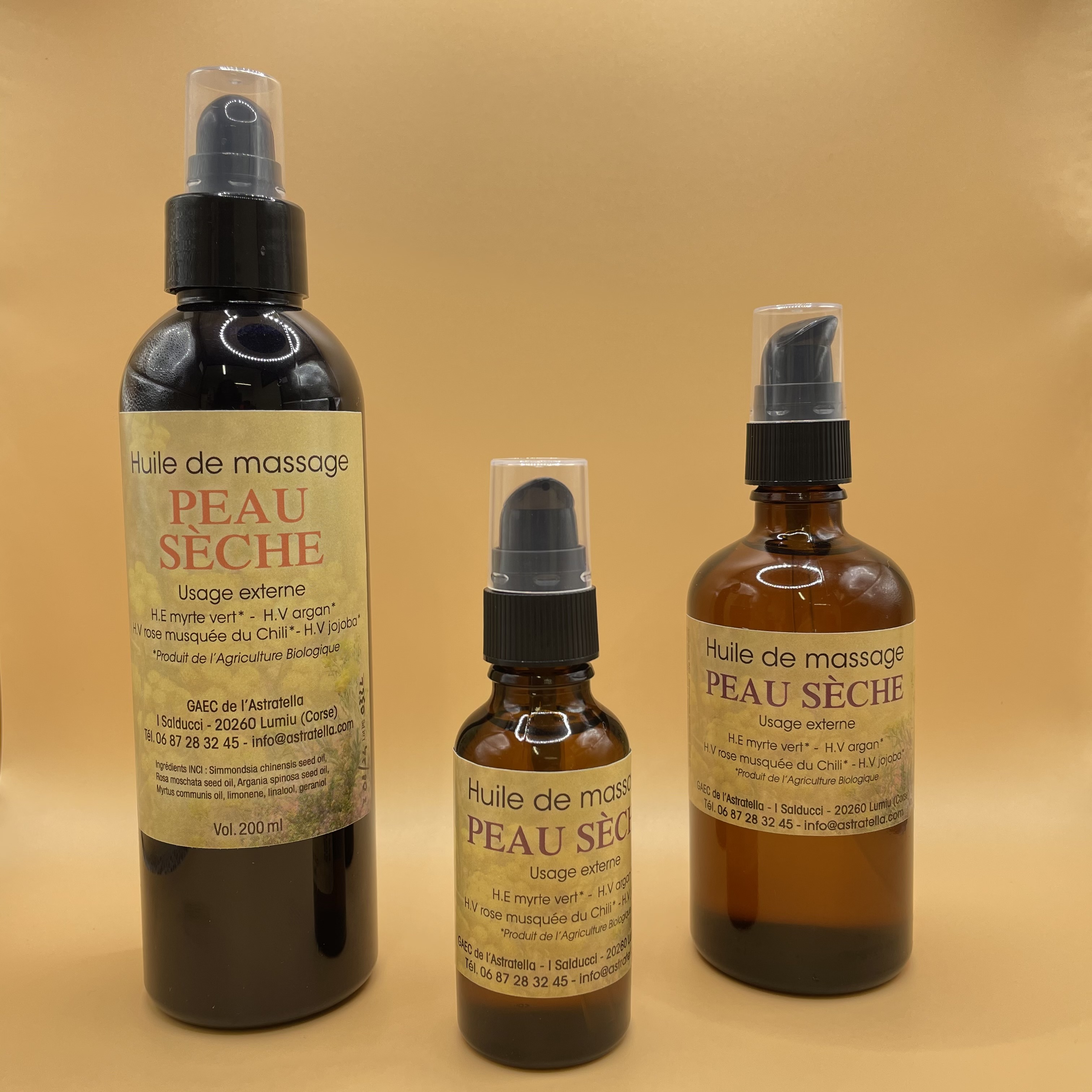 Huiles de massage: Huile de massage Peau Sèche - Astratella